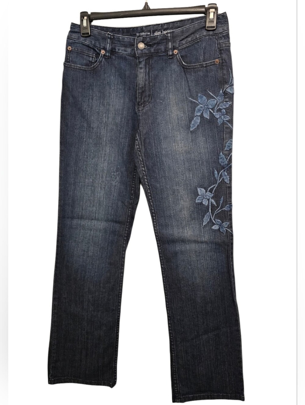 Liz Claiborne Dark Blue Embroidered Women's Jeans